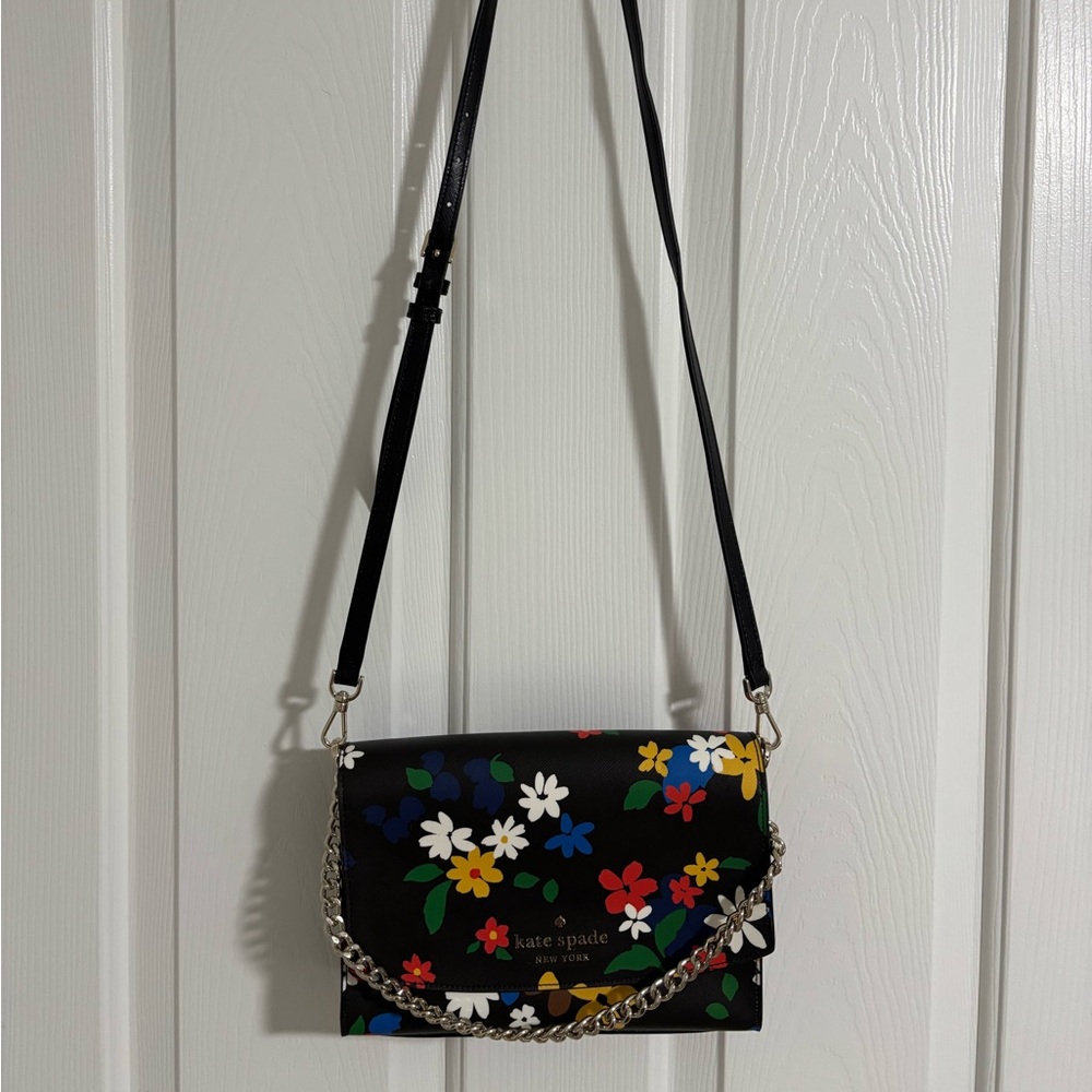 Kate Spade Black Embroidered Crossbody Bag